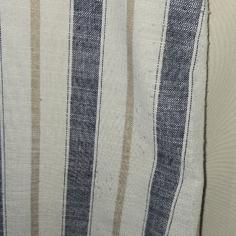 Altar'd State Large Blue & White Striped Dress Adjustable Brown Button Straps - Picture 7 of 11